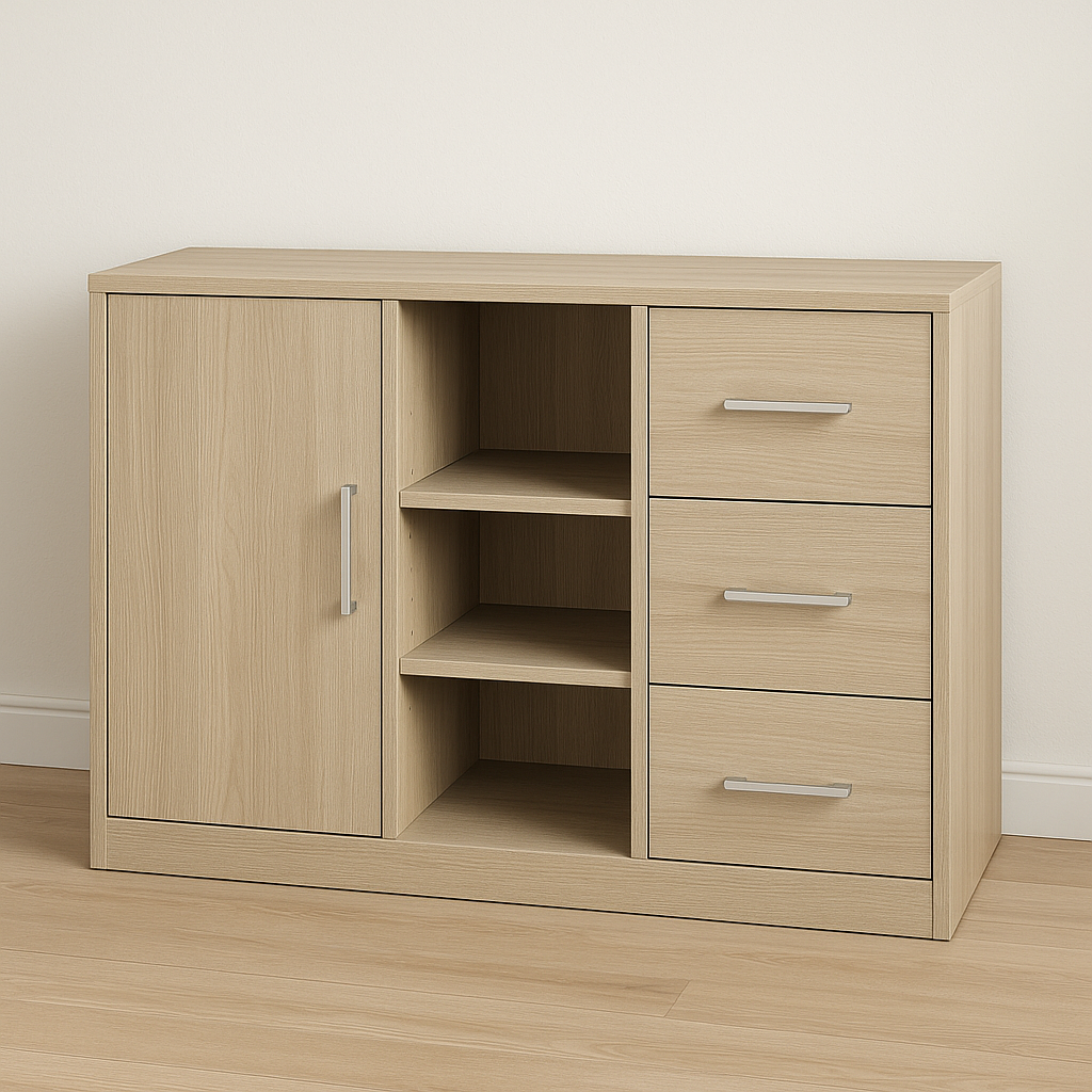 Komoda su lentynomis „Šviesos Tėkmė“