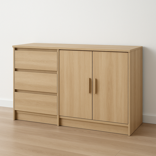 Ąžuolo spalvos komoda „Duetas“