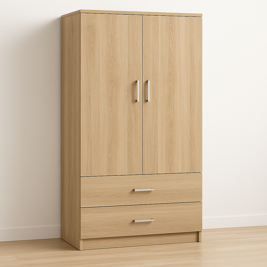 Ąžuolo spalvos drabužių spinta „Dvivietė“