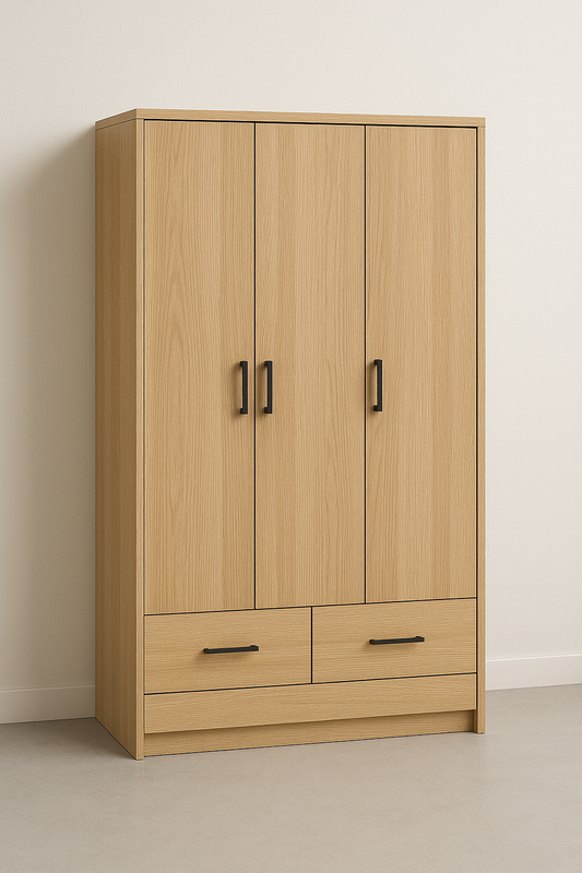 Ąžuolo spalvos drabužių spinta „Trio“